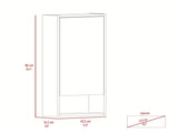 Medicine Single Door Cabinet 35" H, Two Interior Shelves, One External Shelf, Black B097133126