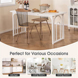 Spacious Rectangular Dining Table - 63"x24"x30", Adjustable Foot Pads, Waterproof Stain-Resistant 14488397