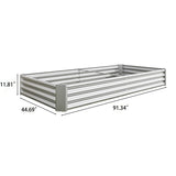 ZUN Raised Garden Bed Kit - Metal Raised Bed Garden 7.6x3.7x0.98ft for Flower Planters, Vegetables Herb 30888205