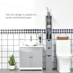 ZUN Bathroom Storage Cabinet-Grey （Prohibited by WalMart） 54238167