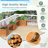 Wooden bench with planter box 88502351