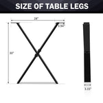 ZUN 30''H Table legs, Modern Office Desk Legs, Heavy Duty Iron and Industrial Design, DIY Metal 68953853