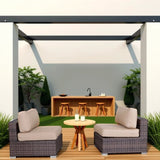 28" Wide Armless Outdoor Chairs with Cushions Fully Assembled B120P352239
