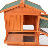 ZUN 61" Wooden Chicken Coop Hen House Rabbit Wood Hutch Poultry Cage Habitat 64177676