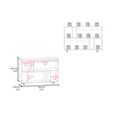 FM FURNITURE Cowlic Console Table in Melamine with Open Storage. Wengue B128P283286