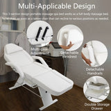 ZUN Massage Salon Tattoo Chair with Two Trays Esthetician Bed with Hydraulic Stool,Multi-Purpose 11210093