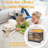 Multi-function Furniture Style Dog Crates Storage, Dog Crate Furniture Large Wooden Dog Kennel W840P291741