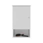 ZUN Medicine Cabinet 28.6" H, with 1 Door and 3 Shelves, White B097P250857