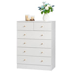 ZUN Modern Simple 6-Drawer Dresser White 92555143