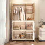 Portable Wardrobe Closet Storage Organizer for Clothes,Clothes Dresser,9 Magnetic Doors-9 Cubes & 1 60558618