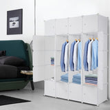 ZUN 20 Cube Organizer Stackable Plastic Cube Storage Shelves Design Multifunctional Modular Closet 09173751