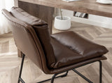 Milos Upholstered 26-inch Counter Height Stools, Set of 2, Antique Brown T2574P245861