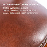 Seat Height 26'' swivel Cow top Leather Wooden Bar Stools 360 Degree Swivel Bar Height Chair with W2195135476