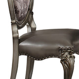 Silver and Antique Platinum Oval Back Side Chairs B062P182710