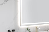 ZUN 84in. W x 48in. H Oversized Rectangular Black Framed LED Mirror Anti-Fog Dimmable Wall Mount W127294620