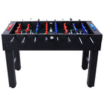 ZUN 54-Inch Hurricane Foosball Table for Family Game Rooms with Light Cherry Finish, Analog Scoring and W465P164160