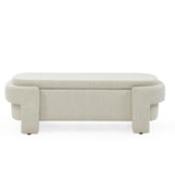 Linen Fabric Upholstered Bench with Large Storage Space for the Living Room, Entryway and W48790040