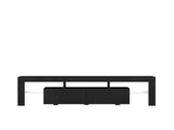 High gloss TV Stand with LED Lights for TVs up to 65'', Modern TV Console with Storage Cabinets for W1321126658