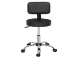 Semi-PU Leather Nylon Wheel 300lbs Round Stool With Backrest Plating Five-Star Feet Technician Stool 54431889