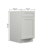 18"in W x 24"in D x 34.5"in H in Shaker Dove Plywood Ready to Assemble Kitchen Base Cabinet T3210P296362