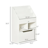 ZUN Kids Shelf Book/Storage Cabinet-White 19517984