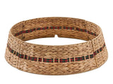 Handcrafted Woven Hyacinth Wicker Christmas Tree Collar - Rattan Xmas Tree Skirt & Stand Base Cover 06994109
