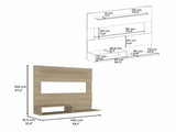 Floating Entertainment Center for TVs up 55", Space For TV, One Superior Shelf, Two Shelves, Light B097132915