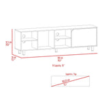 ZUN Native TV Stand for TV´s up 70", Four Open Shelves, Five Legs B128P148761