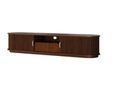 Vintage Rustic TV Stand with Sliding Wood Slatted Doors for TVs up to 75", Farmhouse Fluted TV N721P427206P