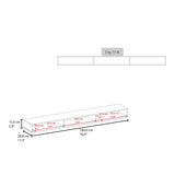 Luft 71" Wide 3-Shelves Floating TV Stand,Wall Mounted, Media Console Entertainment Center with B200P286948