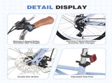 6 Speed, Steel Frame, Multiple Colors 24 Inch Bike,Commuter Bike for Adults W1019P352638