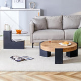 ZUN The detachable double-decker coffee table, the stylish is more precious, and the detachable W1151P184838