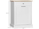 Kitchen Tilt Out Trash Bin Cabinet Free Standing Recycling Cabinet Trash Can Holder With Drawer, 77194873