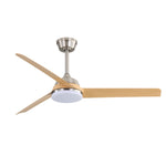 ZUN 52 Inch Ceiling Fan with 22W LED Light and Remote Control 5 ABS Blades for Living Room W934P230528