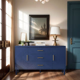 Stylish and Functional 2-Door 3-Drawer Cabinet with Carved Effect, for Bedroom,Living W757P144374