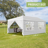 10*20FT Wedding Tent with 6 Removable Sidewalls,Outdoor Use for Party,Wedding,Marketplace W2776P251603