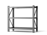 3-Tier Industrial Shelving Rack - 47in, Heavy Duty Steel Shelving Unit Adjustable, 51.2" W*23.6" 28824879