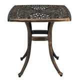 21.3inch Square Garden Cast Aluminum Table Bronze 66138118
