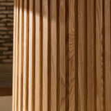 46.45 inch MDF Dining Table for Dining Room Round Dinner Tables Mid-Century Modern Table OAK W876P254359