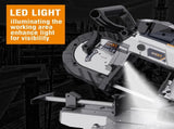 Band Saw with Lightweight Aluminum Base, 10 Amp 5 Inch Deep Cut Bandsaw, Variable Speed Handheld 22416416