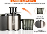 800W Home Use Multi-function Electricwith 3" Feed Chute for Whole Fruits and Veg,Centrifugal 20549252
