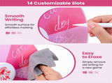 14-Slot Customizable Spinning Prize Wheel with Foldable Stand, Rewritable Tabletop Fortune Wheel 93206740