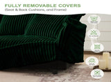 Slip-covered Armchair with 1 Big Back Cushion and 2 Big Toss Pillows, Single Deep Seat Comfy Single W3041P272937