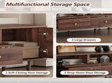 76" TV Stand with Drawers for Living Room/Bedroom, Modern Chic Entertainment Center for TVs Up to 85 34460367