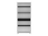 67"H Kitchen Storage Cabinet, with Four Doors and Five Interior Shelves,White/Black B097P167411