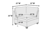 1pc Corner wedge Grey Chenille Fabric Modular Corner wedge Sofa Living Room Furniture B011106630
