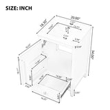 20" Bathroom Vanity with Sink, Bathroom Cabinet with Soft Closing Door, Storage Rack and A Drawer, N725P185452K