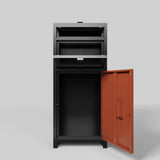 Outdoor Parcel Drop Box ,Courier Locker with Combination Lock,Floor Standing Parcel Locker Size W396P278340