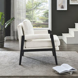 Kelly Mid-Century Modern Chenille Upholstered Accent Armchair T2574P240952