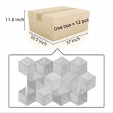 Hexagon natural marble tile, Carrara Gray marble, natural stone, for wall, OL textured finished, 3D W1696P262339